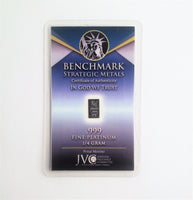 1/4 GRAM .999 FINE PLATINUM BULLION BAR