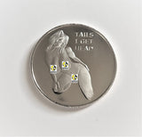 Heads or Tails Sexy Girl Novelty Coin - Silver Color