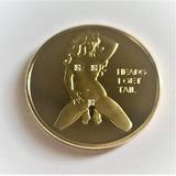 Heads or Tails Sexy Girl Novelty Coin Type 2 - Gold Color