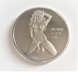 Heads or Tails Sexy Girl Novelty Coin Type 2 - Silver Color