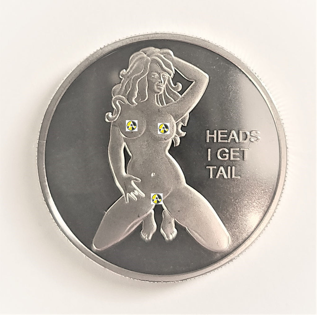Heads or Tails Sexy Girl Novelty Coin Type 2 - Silver Color