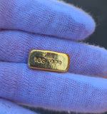 10 Gram 24K Gold Plated .999 Fine Silver Art Bar - Yin Yang & Hearts