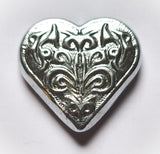 Heart -  .999 Fine Zinc Art Bar ( 70 -80 Grams )