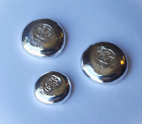 Set of 3 Hand Poured .999 Fine Silver Art Rounds - Sugar Skull Family