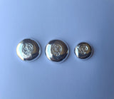 Set of 3 Hand Poured .999 Fine Silver Art Rounds - Sugar Skull Family