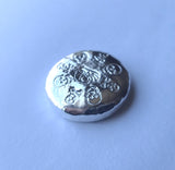 1/2 Troy Ounce Hand Poured .999 Fine Silver Art Round - Spider & Skulls