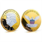 Gold and Silver Plated Donald Trump 2020 Souvenir Coin