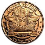 1 Ounce .999 Fine Copper Round - Liberty Head