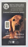 Full 10 Card Set - 1 Grain .999 Fine Silver Bullion Bars - Dog Series