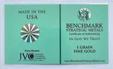American Success - 1 Grain .999 Fine 24k Gold Bullion Bar In COA Card