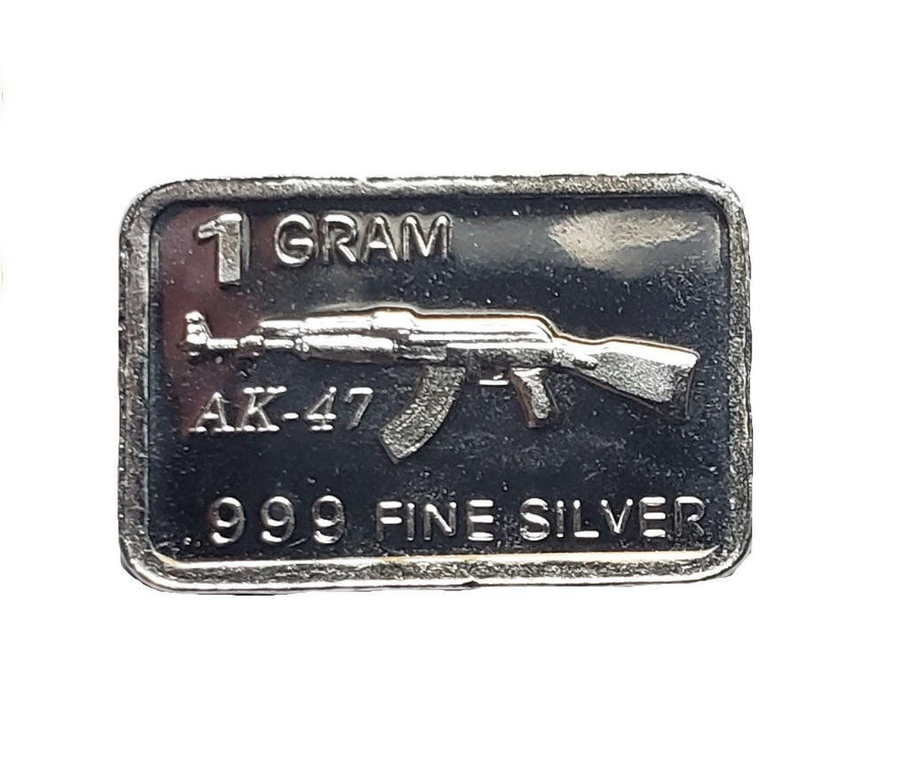 1 Gram .999 Fine Silver Bar - AK-47