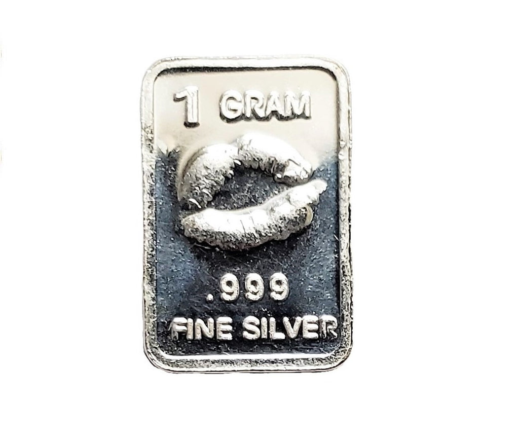 1 Gram .999 Fine Silver Bar - Kissing Lips