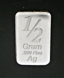 1/2 Gram .999 Fine Silver Bullion Bar
