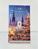 Christmas Castle - 1/4 Grain .999 Fine 24k Gold Bullion Bar In COA Card