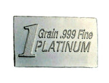 1 Grain .999 Fine Platinum Bullion Bar