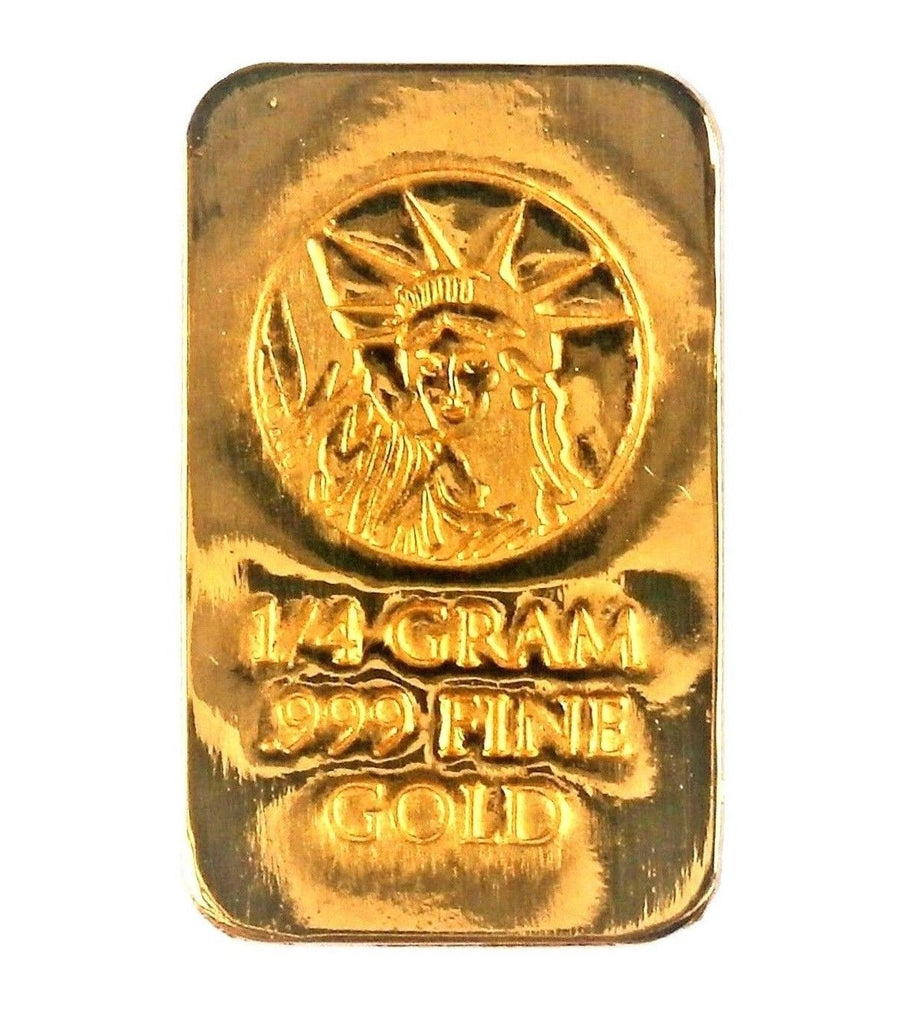 1/4 Gram .999 Fine 24k Gold Bullion Bar