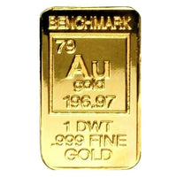1/20 Troy Ounce ( 1 DWT ) .999 Fine 24k Gold Bullion Bar - In Assay Card