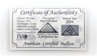 5 Grain .999 Fine Palladium Bullion Pyramid Bar