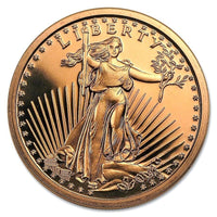 1 Ounce .999 Fine Copper Round - Saint-Gaudens