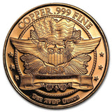 1 Ounce .999 Fine Copper Round - Saint-Gaudens