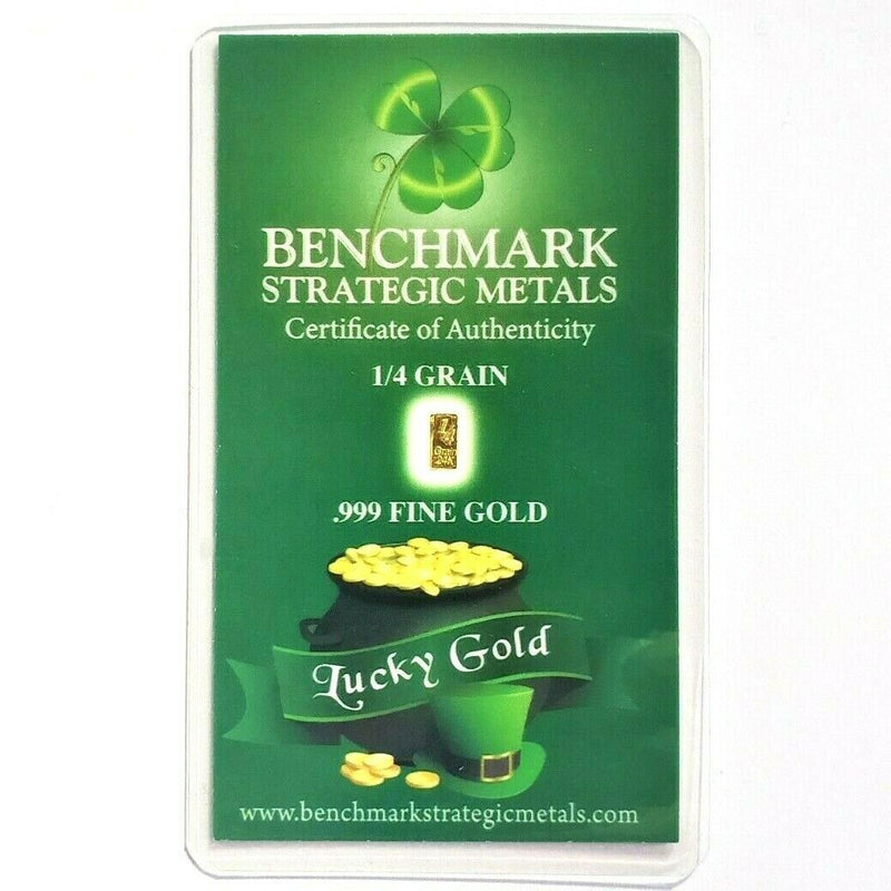 ブロチ　K14 ゴールド12.56 grams Lucky Gold - 1/4 Grain .9999 Fine 24k Gold Bullion Bar In