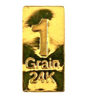 1 Grain .9999 Fine 24k Gold Bullion Bar