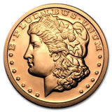1 Ounce .999 Fine Copper Round - Morgan Dollar