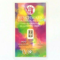 Tie Dye Style - 1 Grain .999 Fine Silver Bullion Bar - In COA Card