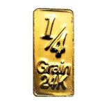 Social Security - 1/4 Grain .999 Fine 24k Gold Bullion Bar In COA Card
