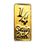 Christmas Castle - 1/4 Grain .999 Fine 24k Gold Bullion Bar In COA Card