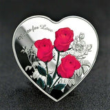 "Roses For Love" Gift Coin - Silver Plated