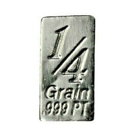 1/4 Grain .999 Fine Platinum Bullion Bar