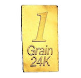 Merry Christmas - 1 Grain .999 Fine 24k Gold Bullion Bar In COA Card