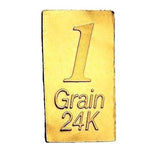 1 Grain .9999 Fine 24k Gold Bullion Bar