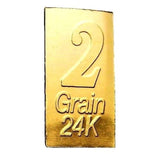 2 Grain .9999 Fine 24k Gold Bullion Bar