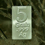 Green Marble Style - 5 Grain .999 Fine Silver Bullion Bar - In COA Card