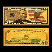 $50 Gold Foiled Novelty Federal Reserve Note