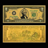 $2 - 24K Gold Foiled Novelty Federal Reserve Note
