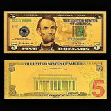 $5 Gold Foiled Novelty Federal Reserve Note