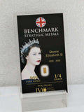 Queen Elizabeth II - 1/4 Grain .999 Fine 24k Gold Bullion Bar In COA Card